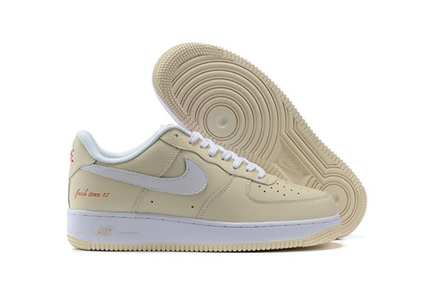 Women's Air Force 1 Low Top Cream Shoes 0101